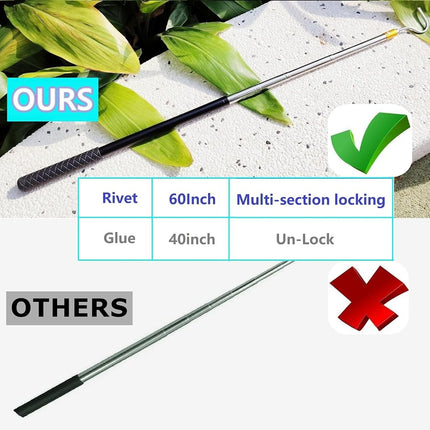 Bytcew 61" Snake Hook Reptile Catcher Stick Pole, Snake Handling Tool kit for Rattlesnakes Python Copperhead Removal Catching