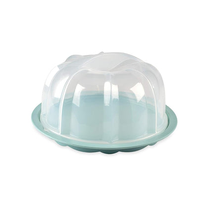 Nordic Ware 50099AMZM Conservador de Pastel Bundt Transparente, Plástico, Color Verde Agua