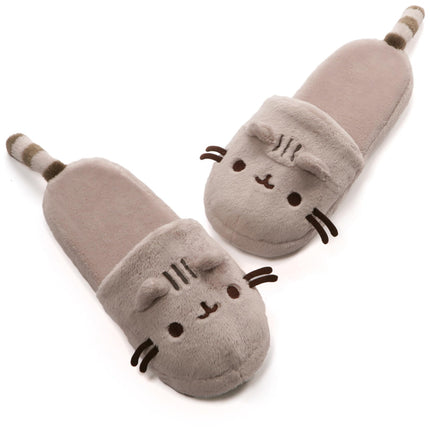 GUND Pusheen 4053798 Slippers, Grey, Tan