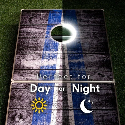 GoSports LED Rustic Design Cornhole Set, Regulation Size