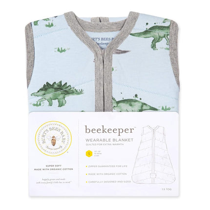 Burt's Bees Baby Baby Wearable Blanket Twinkle Bee Organic Unisex Newborn Clothes Beekeeper - Lightweight 0.5 TOG - (Size Medium), Quilted Herbours, Large