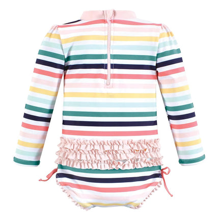Maillots de bain pour bébés et tout-petits Hudson Baby Girls, orange agrume, 9-12 mois, rayures coucher de soleil bébé, 18-24 mois