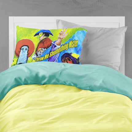 Caroline's Treasures MW1108PILLOWCASE Mardi Gras Throw Me Something Mister Wicking Fabric Standard Pillowcase, Large, Multicolor