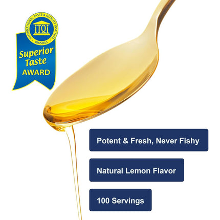 Carlson Labs Norwegian Natural Vitamin E Cod Liver Oil, Lemon, 500ml, Glass Bottle