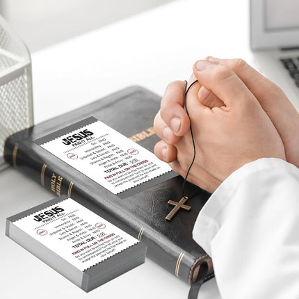 Noveread 200 Pcs Gospel Tract Card Plan of Salvation Cards Pocket Holy Postcards Prayer Postcards Christian Inspirational Bible Verses Bookmark for Christian Gifts Women Men Teens Ministering Tool