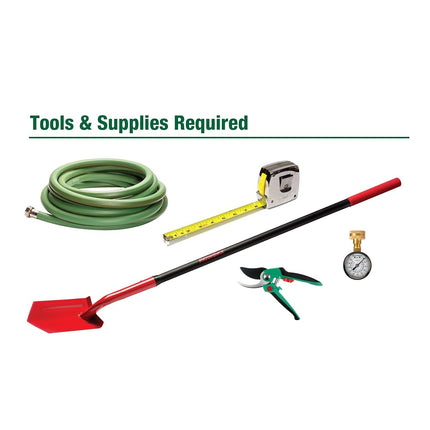 Rain Bird 32HE In-Ground Pro Rotor Pop-up Sprinkler System Kit with Click-N-Go Garden Hose Connection
