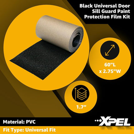 XPEL Universal Door Sill Kit, Black, 2.75 Inch x 60 Feet Size