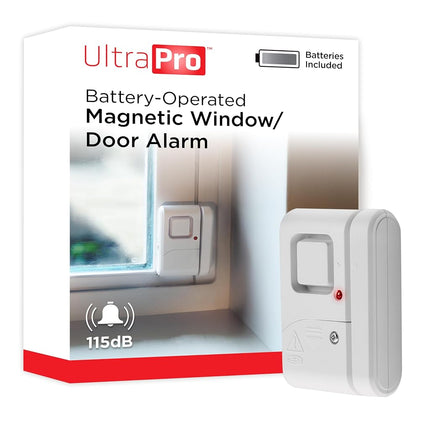 Alarme personnelle de sécurité pour fenêtre et porte GE, 1 unité, Protection DIY, Alerte cambrioleur, Carillon/Alarme sans fil, Installation facile, Sécurité à domicile, Idéale pour la maison, le garage, l'appartement et plus encore, Blanc, 56789