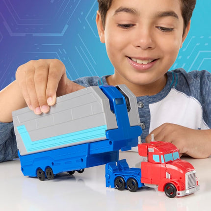 Transformers EarthSpark Optimus Prime Battle Trailer Playset