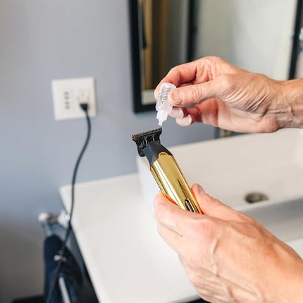 Andis 562442 Insight Slim Cordless High Powered Rotary Motor Hair Trimmer, 9-Piece Kit, Stainless-Steel T-Blade, Lithium-Ion Battery, Travel Lock, Gold