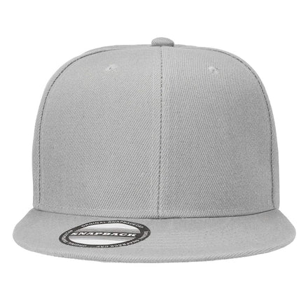 Classic Snapback Hat Cap Hip Hop Style Flat Bill Blank Solid Color Adjustable Size (One Size, Light Grey)