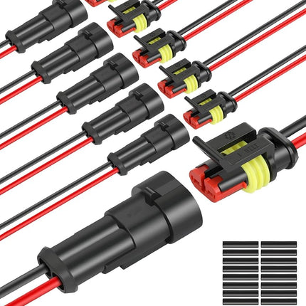 NAOEVO 2 Pin Connector Waterproof, 16 AWG 2 Wire C