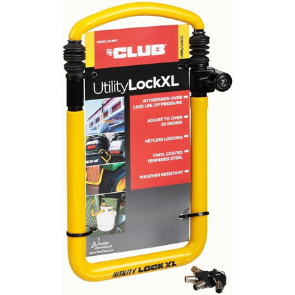 Winner International UTL800 Anti Theft Utility Lock, Yellow, 13.25"-20.25"