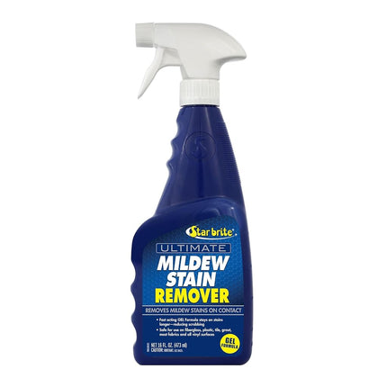 STAR BRITE Ultimate Mildew Stain Remover - Fast Acting Gel Spray Formula Stays On Stains Longer To Reduce Scrubbing 16 OZ (098616)