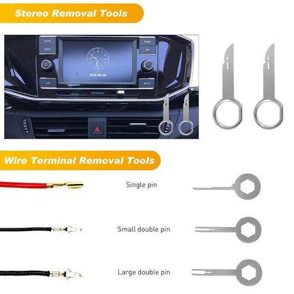 GOOACC - GRC-49 19Pcs Trim Removal Tool Set & Clip Plier Upholstery Remover Nylon Car Panel Removal Set with Portable Storage Bag