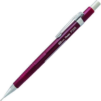 Pentel Sharp Automatic Pencil, 0.5mm, Burgundy Barrel, Box of 12 (P205B)