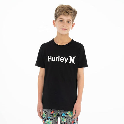 T-shirt Hurley One and Only Logo pour grands garçons, Noir, L