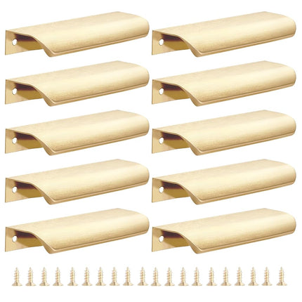 Malimali 10 Pack Gold Edge Finger Pulls for Cabine