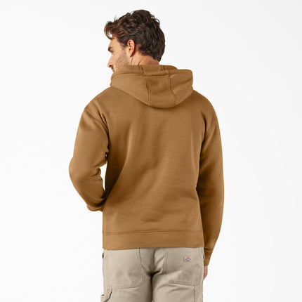 Dickies Men's Pullover Fleece Hoodie Hooded Sweatshirt, Brown Duck, M