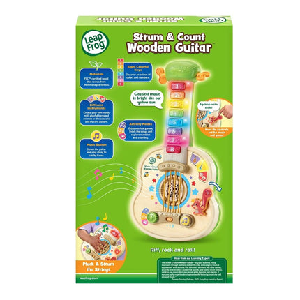 LeapFrog Strum and Count Wooden Guitar Musical Toy for Toddlers