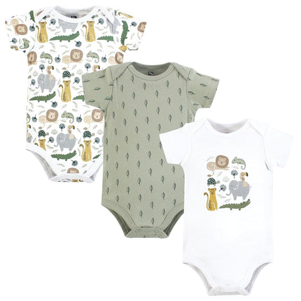 Hudson Baby Unisex Baby Cotton Bodysuits, Jungle, 18-24 Months