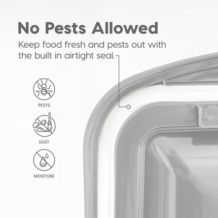 IRIS USA, Inc. 12.75 Quart Airtight Pet Food Container, Gray (500085)