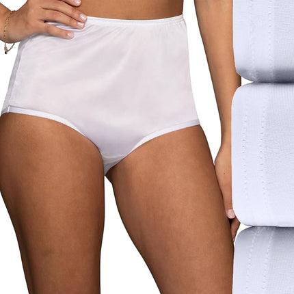 Vanity Fair Women's Perfectly Yours Ravissant Tailored Nylon Brief (Pack of 3) - White -