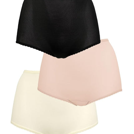 Bali Womens Skimp Skamp Brief, 3-Pack, 11, Black/Rosewood/Moonlight
