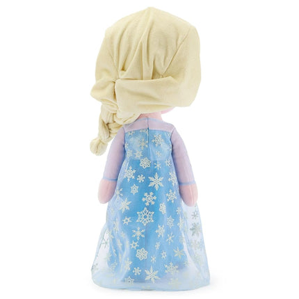 Disney Store Official Elsa Plush Doll - 14" Disney Plush with Shimmering Snowflake Cape, Iridescent Metallic Bodice, Satin Skirt and Embroidered Features - Frozen