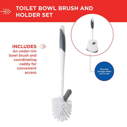 Clorox With Under Rim Brush, White