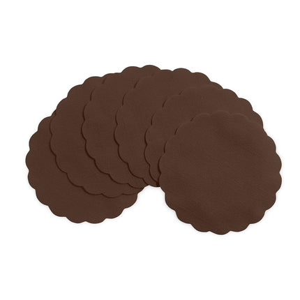 Disposable Brown Paper Coasters for Drinks, 3.5 In