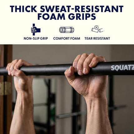 SQUATZ Doorway Pull Up Bar, Adjustable No-Drill Chin Up Bar for Door Frame
