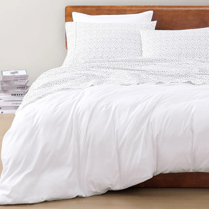 LANE LINEN Full Size Sheets 100% Organic Cotton Cooling Soft - Haze Grey
