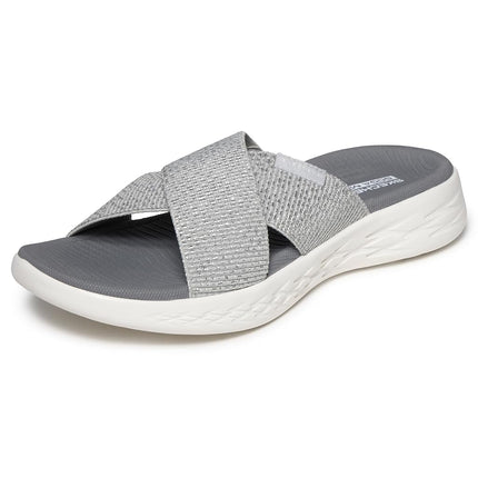 Skechers Women's On-The-Go 600 Glistening, Silver,