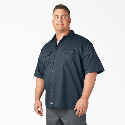Dickies Men's Short Sleeve Work Shirt, Airforce Blue, 3X-Large Big Tall