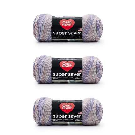 Red Heart Super Saver Pack of 3 - Mulberry Mix - 7