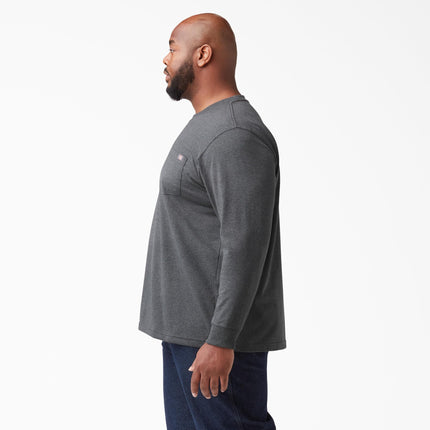 T-shirt ras du cou épais à manches longues Dickies pour homme grande taille, Rouge bordeaux chiné uni, 3XL-Grand