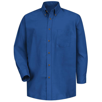 Red Kap Men's Poplin Dress Shirt, Royal Blue, XXL