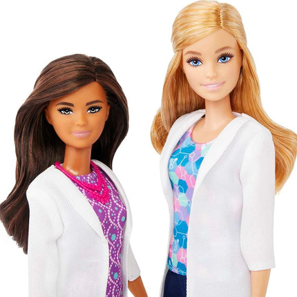 Barbie Careers Playset, Science Lab with 2 Scientist Fashion Dolls, Bench & 10+ Accessories (Amazon Exclusive), HJY95