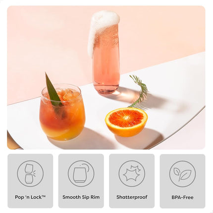 TOSSWARE POP 9oz Flute, Set of 252, Recyclable, Unbreakable & Crystal Clear Plastic Champagne Glasses
