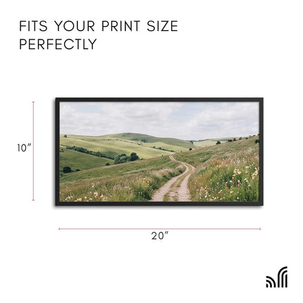 Americanflat 10x20 Picture Frame with Polished Plexiglass - Streamline Collection - Thin Border Picture Frame for Wall Display - Hanging Hardware Included - Black