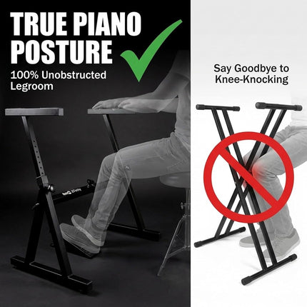 RockJam RJZZ363 Z-Frame Keyboard Stand for Digital Pianos