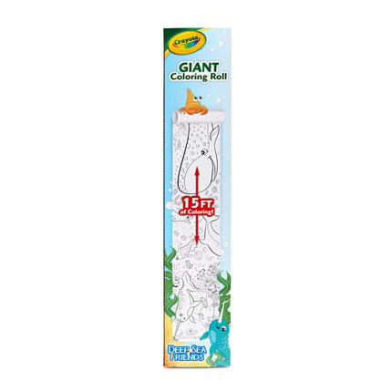 CRAYOLA Giant Coloring Roll, 15 Perforated Ocean Coloring Pages, Gift for Kids, Ages 3, 4, 5, 6
