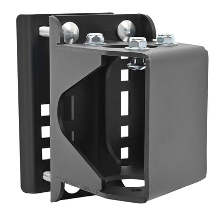 ALMULOO Soporte de Gato, Juego de Reubicación Atornillable, Compatible con Remolques de 3 Pernos y Lengüeta Estilo A-Frame, Acero Negro con Recubrimiento en Polvo, Apto para Remolques/Caravanas/Barcos