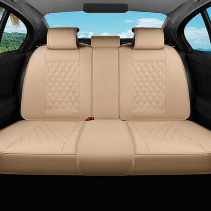 Coverado Rear Seat Covers, Soft Waterproof Faux Le