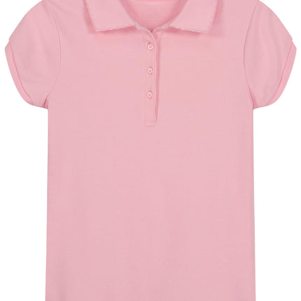 Nautica Girls' School Uniform Short Sleeve Polo Sh