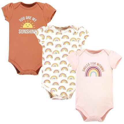 Grenouillères bébé en coton unisexe Hudson Baby, motifs Sunshine Rainbows, 3-6 mois