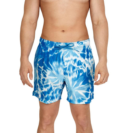 Speedo Bañador de natación para hombre, de largo corto, con forro cómodo Redondo, estampado