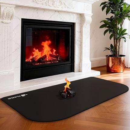FLASLD Fireproof Indoor Fireplace Mat, Outdoor Fla