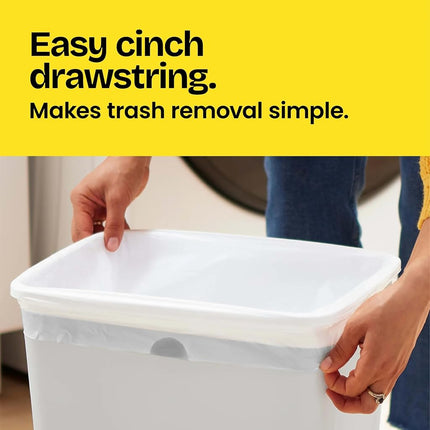 Glad Medium Kitchen Drawstring Trash Bags 8 Gallon White Trash Bag, Fresh Clean Scent, 80 Count (Package May Vary)